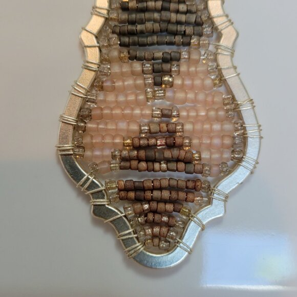 Seed Bead Dangle Earrings - Picture 4 of 4